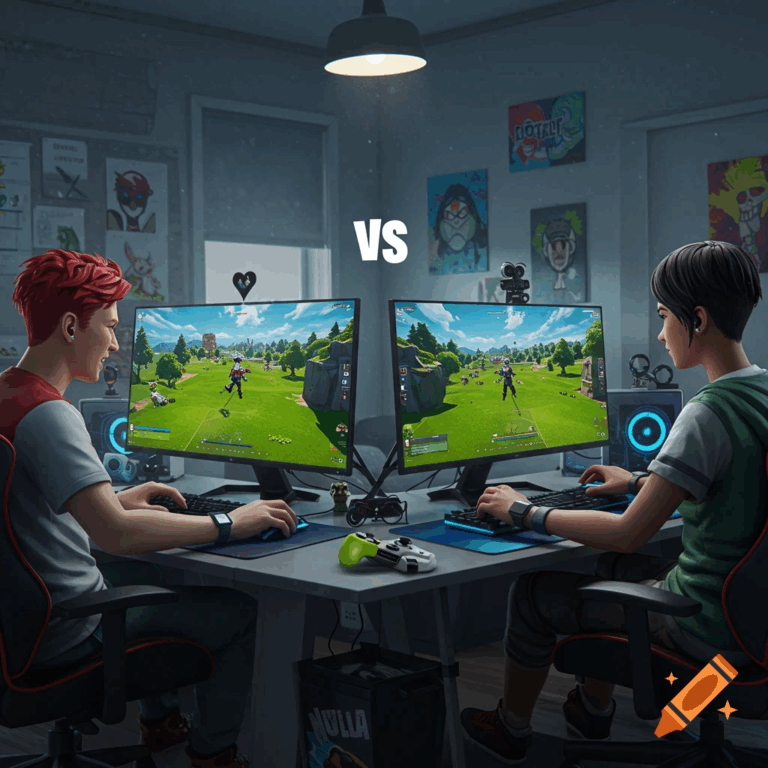 craiyon_165412_Generate_a_realistic_photo_of_two_people_doing_a_one_versus_one_in_Fortnite_